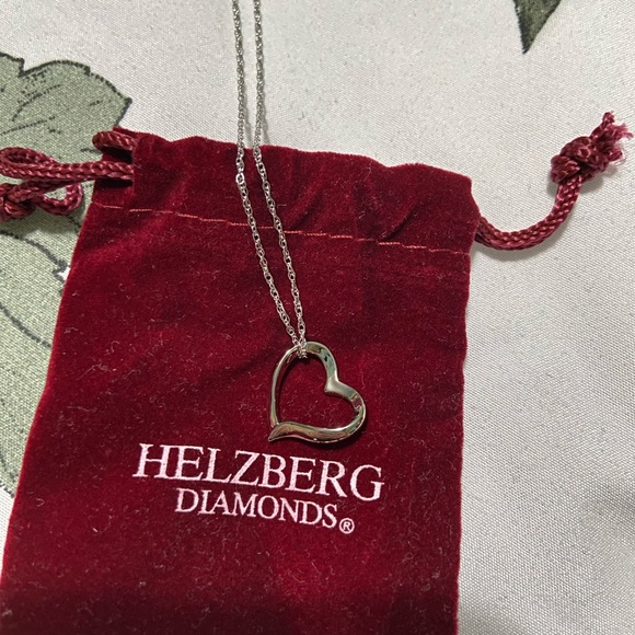 Helzberg Diamonds Sterling Silver Heart Necklace - Picture 2 of 6